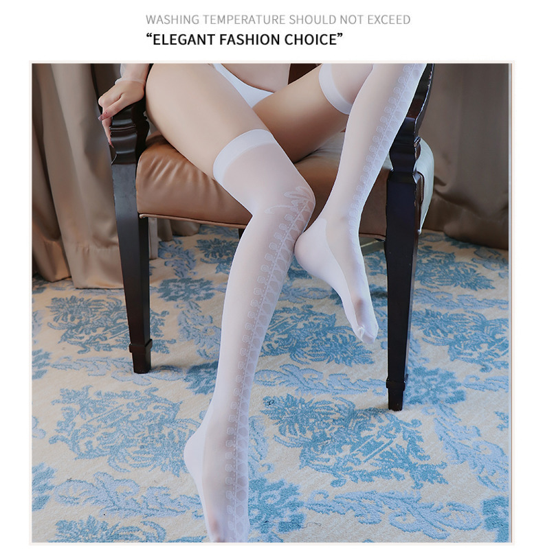 长靴提花情趣丝袜诱惑舒适耐穿防勾丝美腿显瘦女士性感透明长筒丝袜